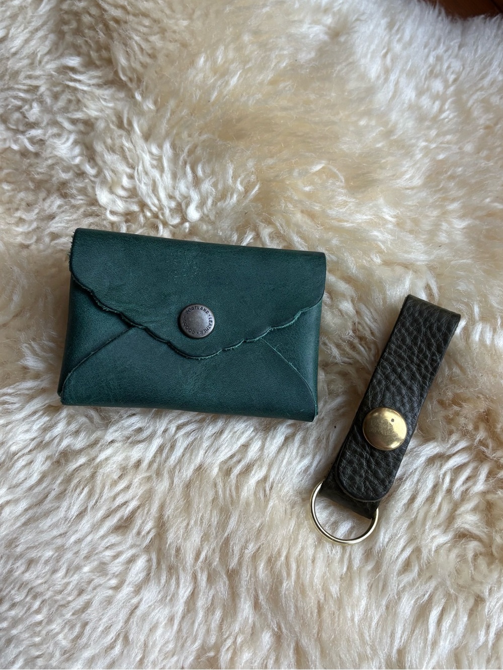Leather wallet and Keychain